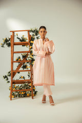 Serene By Zouj Stitched Co Ords Emb Cotton Collection'2025-Pink