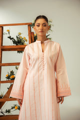 Serene By Zouj Stitched Co Ords Emb Cotton Collection'2025-Pink