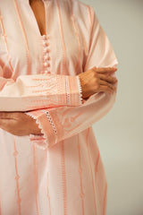 Serene By Zouj Stitched Co Ords Emb Cotton Collection'2025-Pink