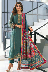 Zaaviay Stitched Eid Edit Collection Shahnaz (Three Piece)