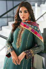 Zaaviay Stitched Eid Edit Collection Shahnaz (Three Piece)
