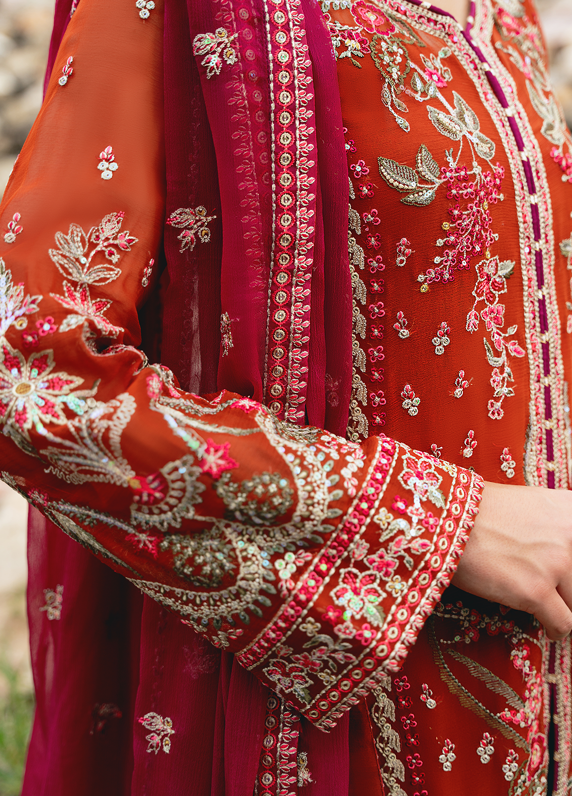 Gulaal Unstitched 3 Piece Luxury Emb Pret Collection'2025-Athena (GL-EP-2024-22)