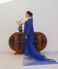 Zarish By Kross Kulture Stitched 3 Piece Viscose Summer Vol-2 Suit-0002009-SML-BLU