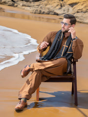Tng By Md Men Stole Collection-Alfaz E Iqbal Stole (Black-Men)