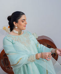 Zarish By Kross Kulture Stitched 3 Piece Viscose Summer Vol-2 Suit-0002008-SML-AQU
