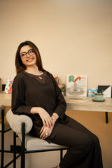 Zouj Stitched Co Ords Spring Solids Suit-Drizzle