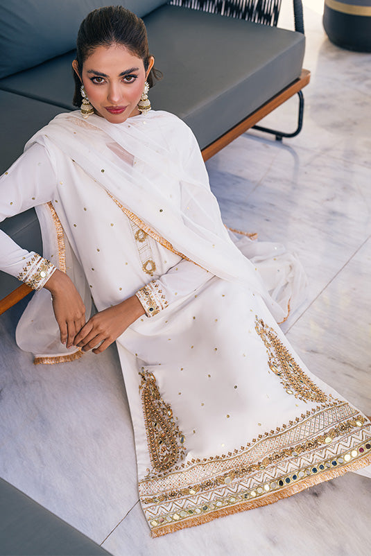 Zaaviay Stitched Eid Edit Collection Riha (Three Piece)