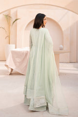 Banno By Manahils Stitched 3 Piece Formals-L-025-AQUA