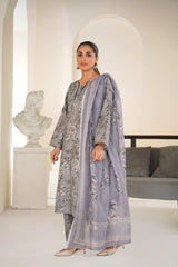 Threads & Weaves Silver Mist - Embroidered Lawn Ready to Wear 3PC-RTWL26105S