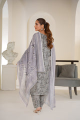 Threads & Weaves Silver Mist - Embroidered Lawn Ready to Wear 3PC-RTWL26105S