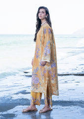 Oasis by Meerak Stitched 2 Piece Silk Lawn Kaftan-KF - 02