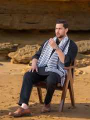 Tng By Md Men Stole Collection-Palestine B&W Stole (Men)
