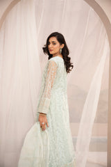 Banno By Manahils Stitched 3 Piece Formals-N1-Tea Green