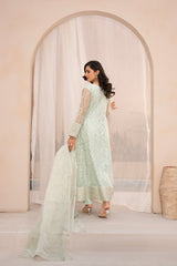 Banno By Manahils Stitched 3 Piece Formals-N1-Tea Green