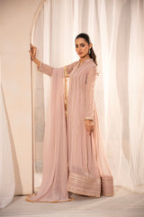 Banno By Manahils Stitched 3 Piece Formals-MAXI-106 - PURPLE