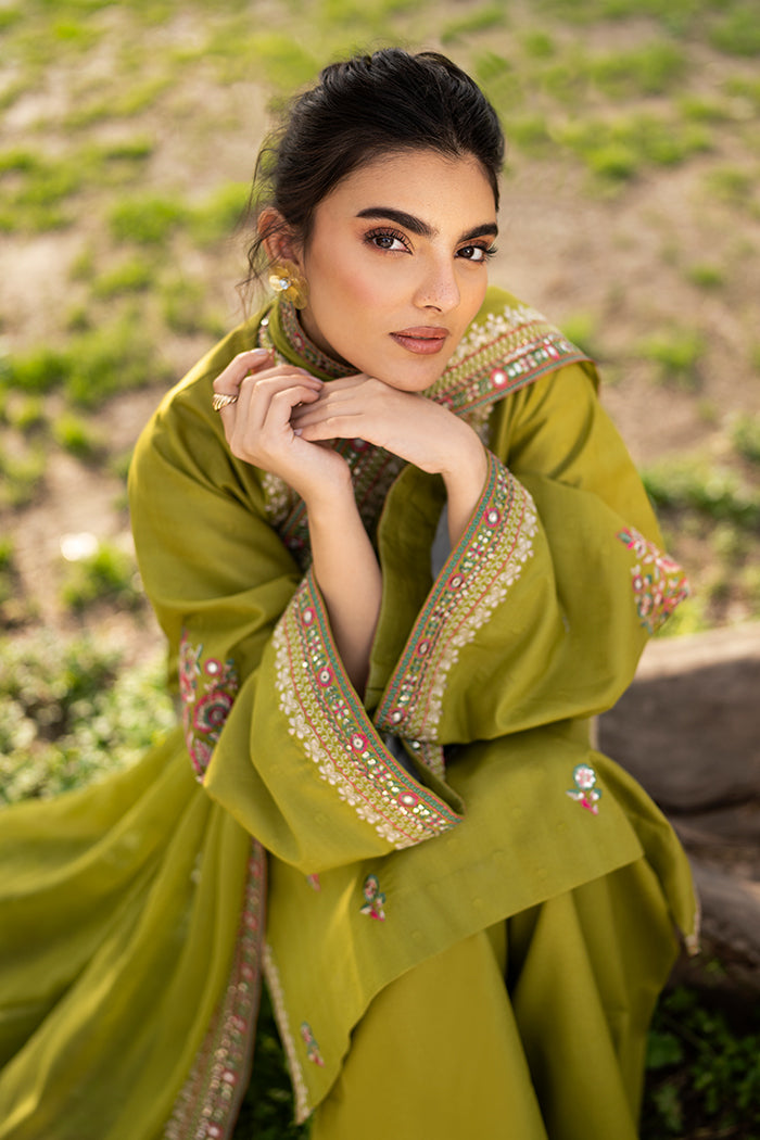 Fresco By Sheenora Stitched 3 Piece Lawn Edit Collection'2025-Olive Obsession