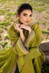 Fresco By Sheenora Stitched 3 Piece Lawn Edit Collection'2025-Olive Obsession
