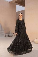 Banno By Manahils Stitched 3 Piece Formals-L-004-BLACK