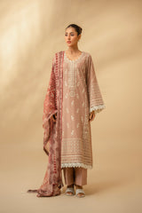 Zouj Unstitched 3 Piece Chikankari Lawn Edit Collection'2025-Desert Bloom