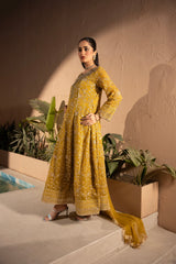 Banno By Manahils Stitched 3 Piece Formals-K-197-MUSTARD