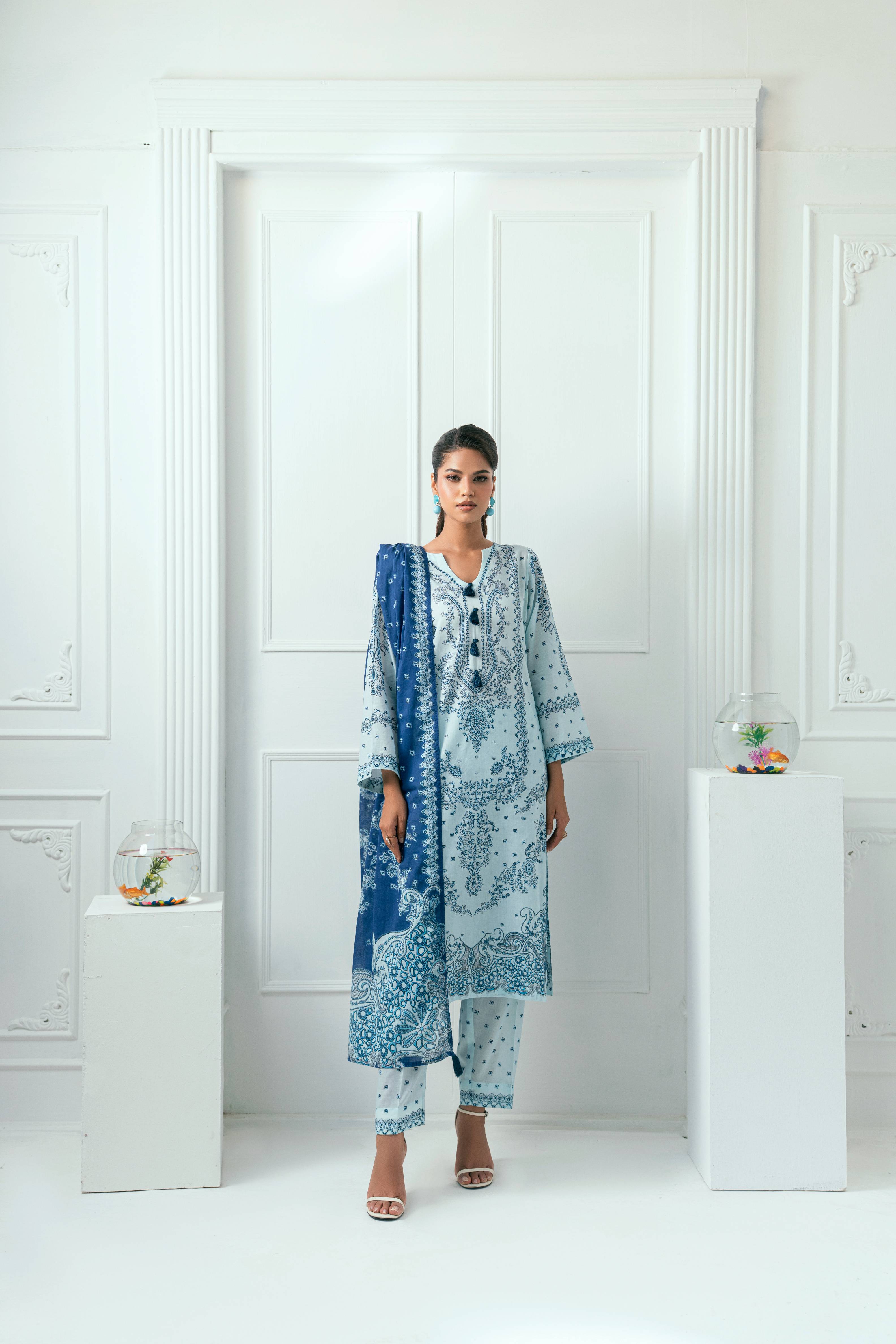 Amal Unstitched 3 Piece Printed Lawn Collection