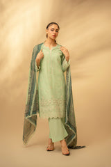 Zouj Unstitched 3 Piece Chikankari Lawn Edit Collection'2025-Sage Bloom