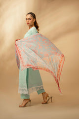 Zouj Unstitched 3 Piece Chikankari Lawn Edit Collection'2025-Glacier Blue