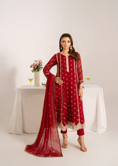 Gulaal By Al Harir Stitched 3 Piece Formals Suit-AH006-Gulaal-Maroon