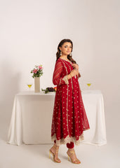 Gulaal By Al Harir Stitched 3 Piece Formals Suit-AH006-Gulaal-Maroon