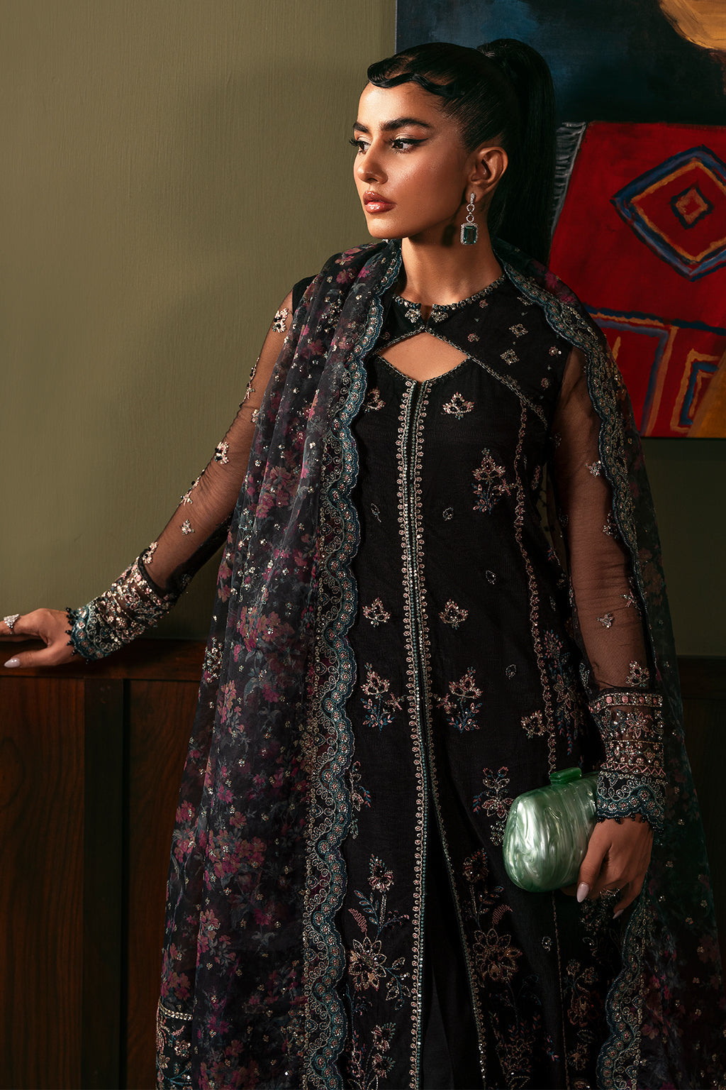 Glamoura By Sheenora Unstitched 3 Piece Wedding Formals Collection'2025-Darkstar