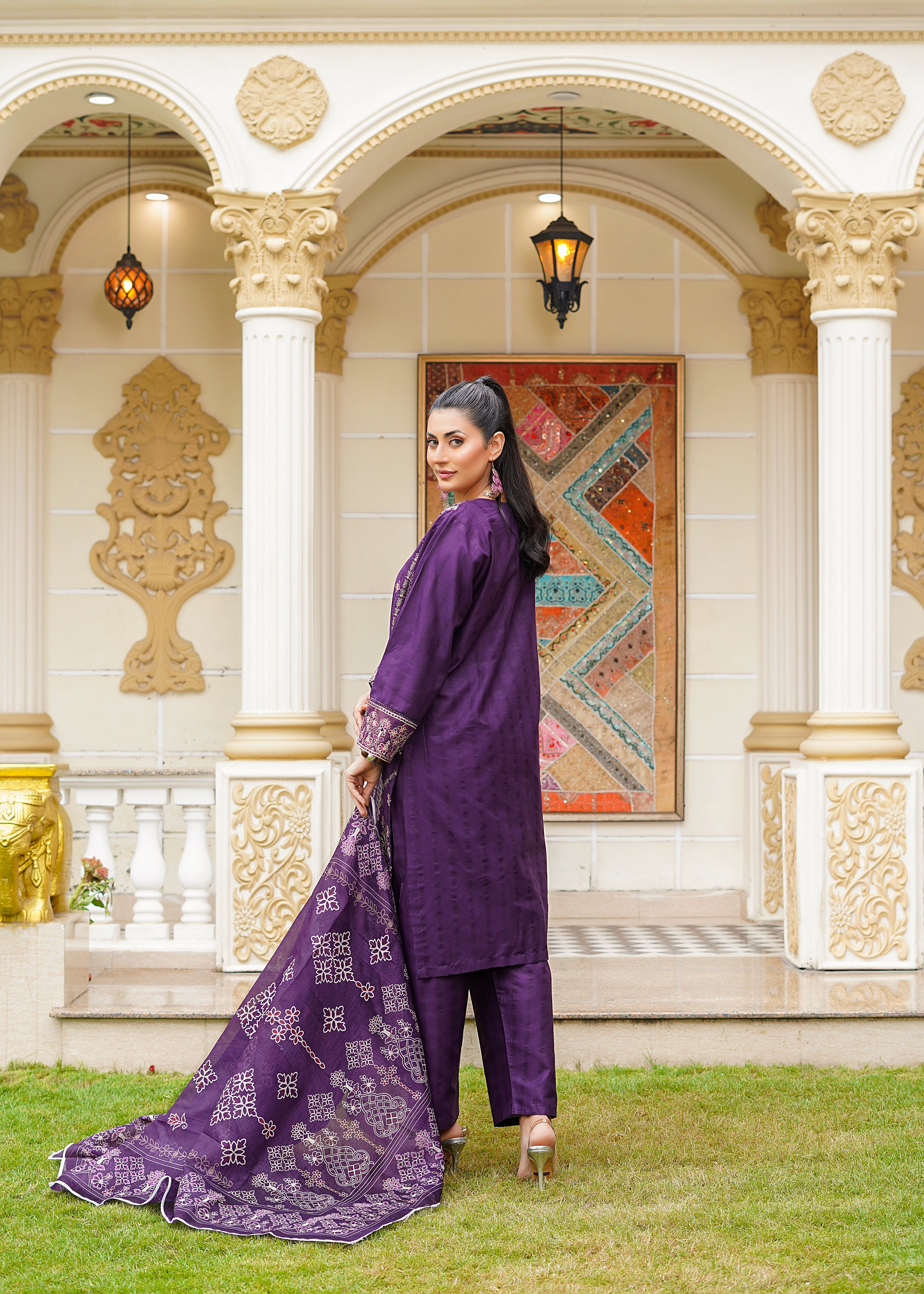 Rang E Gulposh Stitched 3 Piece Lawn Collection'2025-RNG-1202