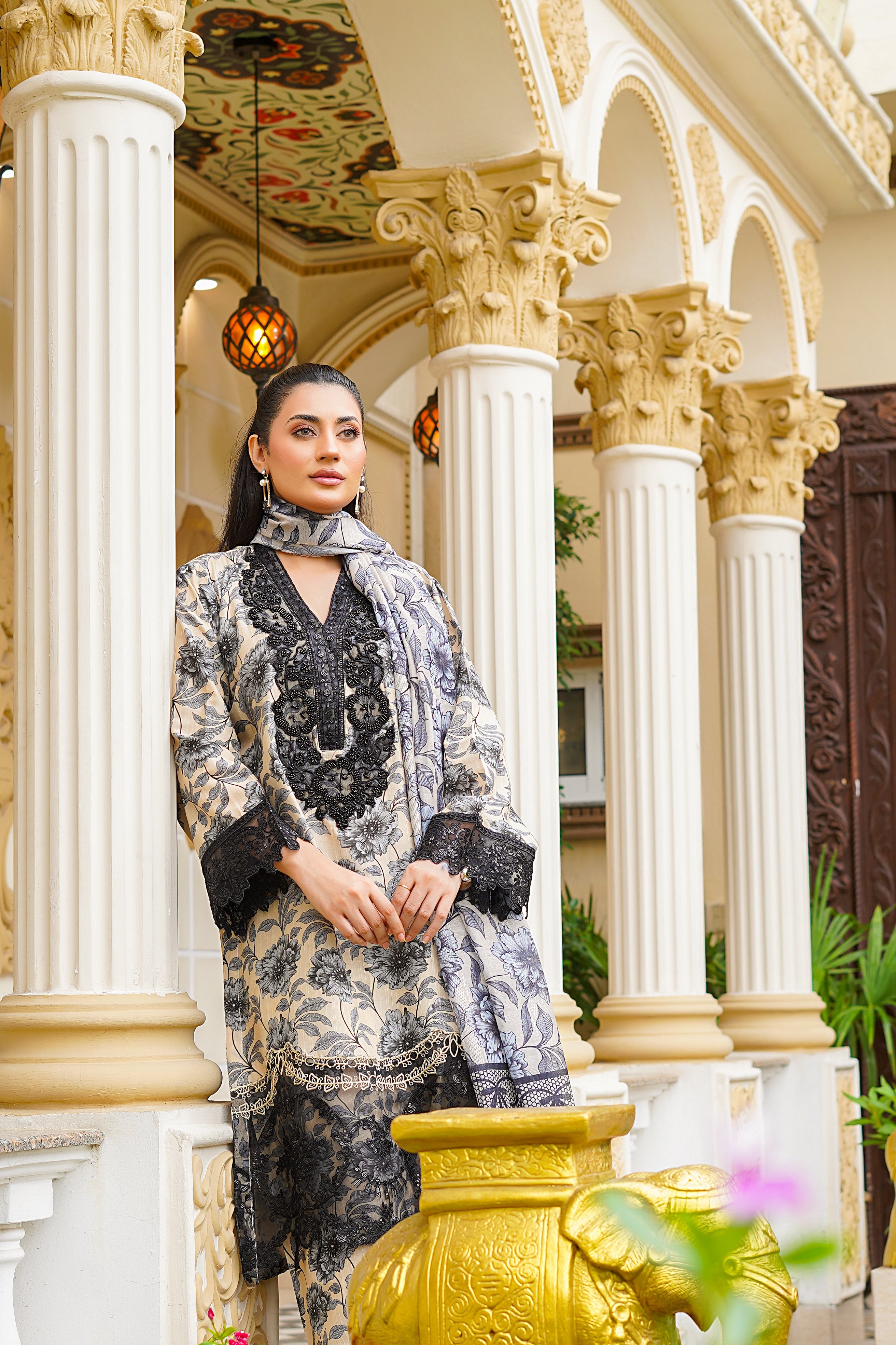 Rang E Gulposh Stitched 3 Piece Lawn Collection'2025-RNG-1203