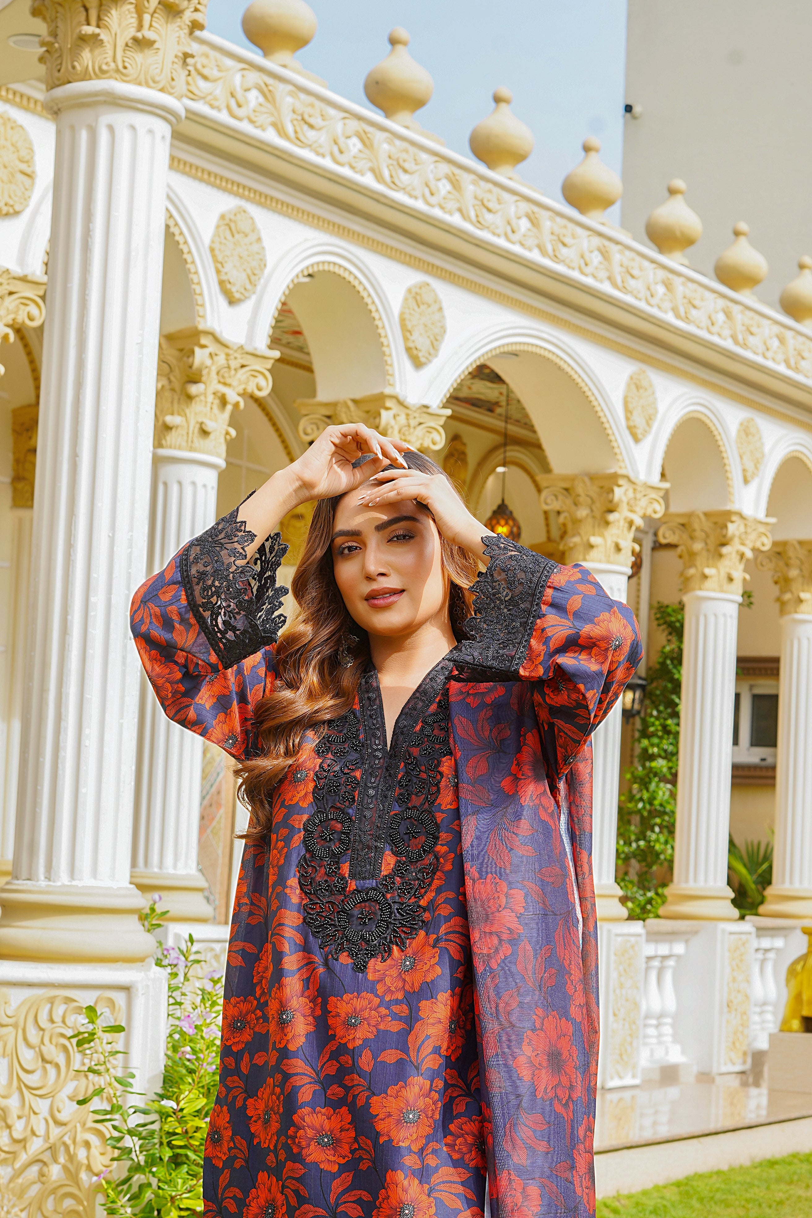 Rang E Gulposh Stitched 3 Piece Lawn Collection'2025-RNG-1204