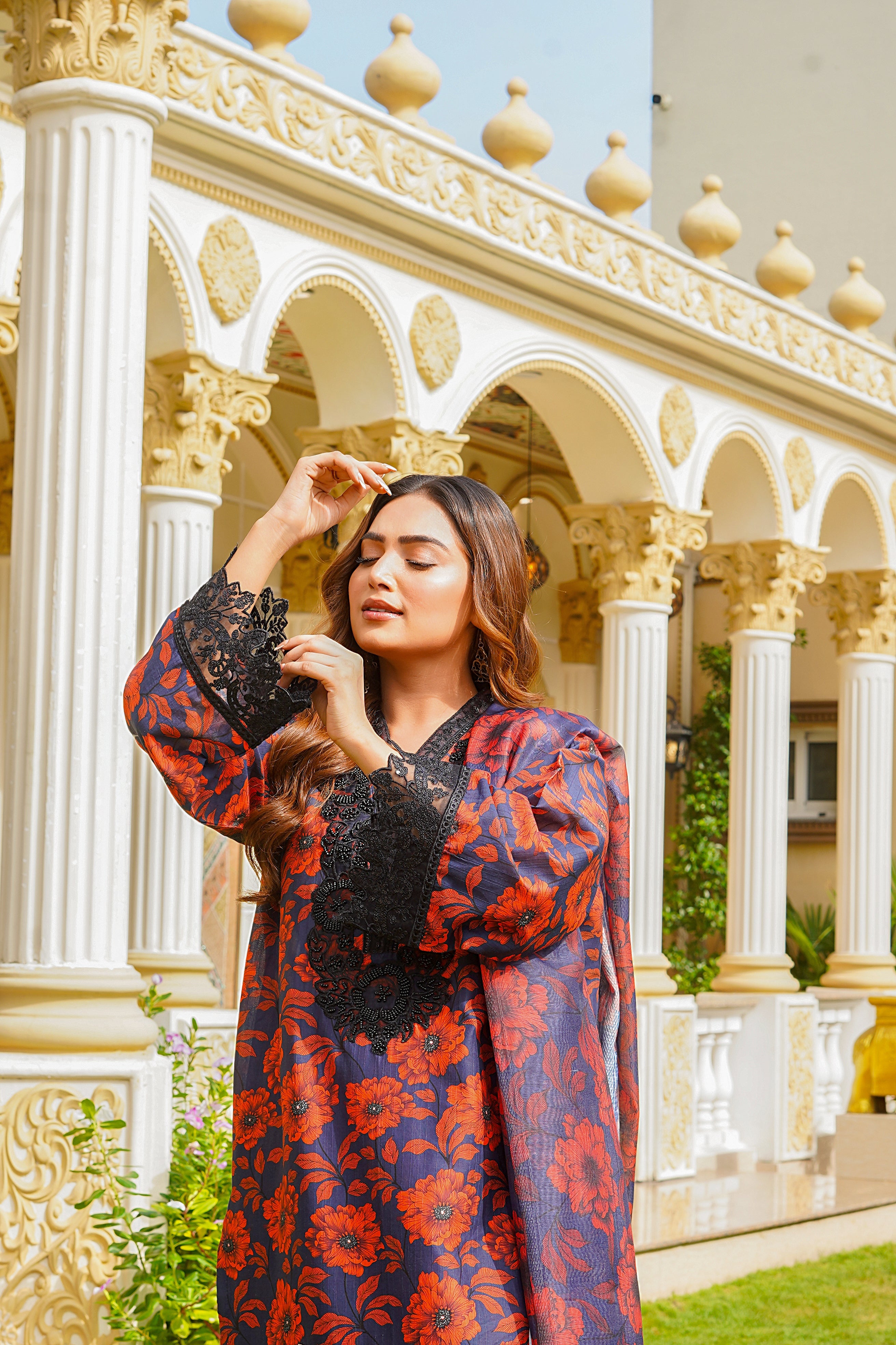 Rang E Gulposh Stitched 3 Piece Lawn Collection'2025-RNG-1204