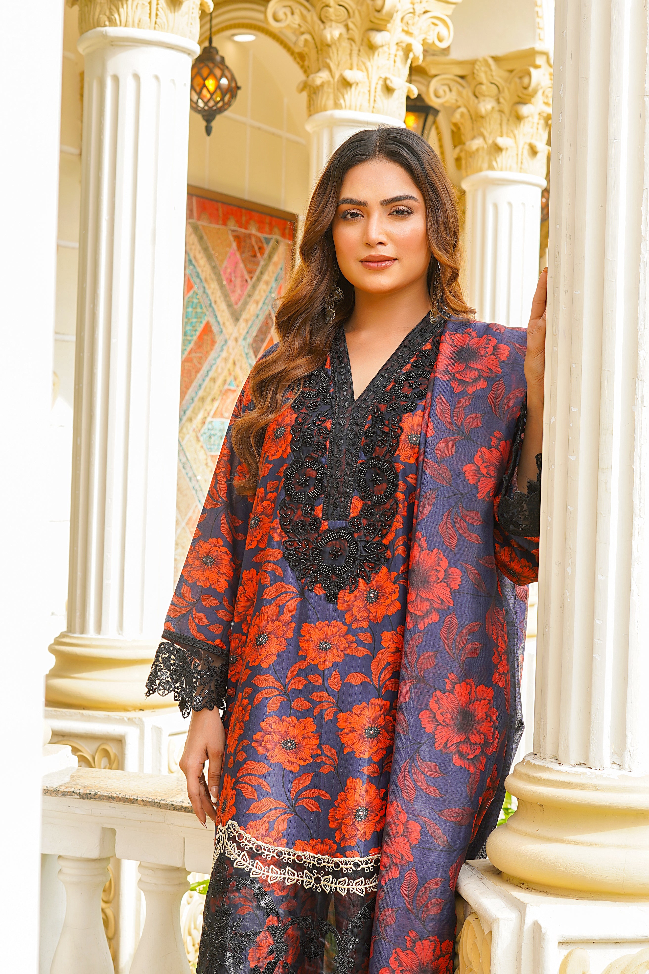Rang E Gulposh Stitched 3 Piece Lawn Collection'2025-RNG-1204