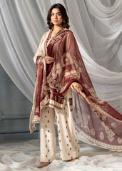 Meerak Unstitiched 3 Piece Winter Collection'2026-Beige Rose