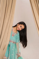 Khayat Stitched 3 Piece Festive Formals Suit-Aquira