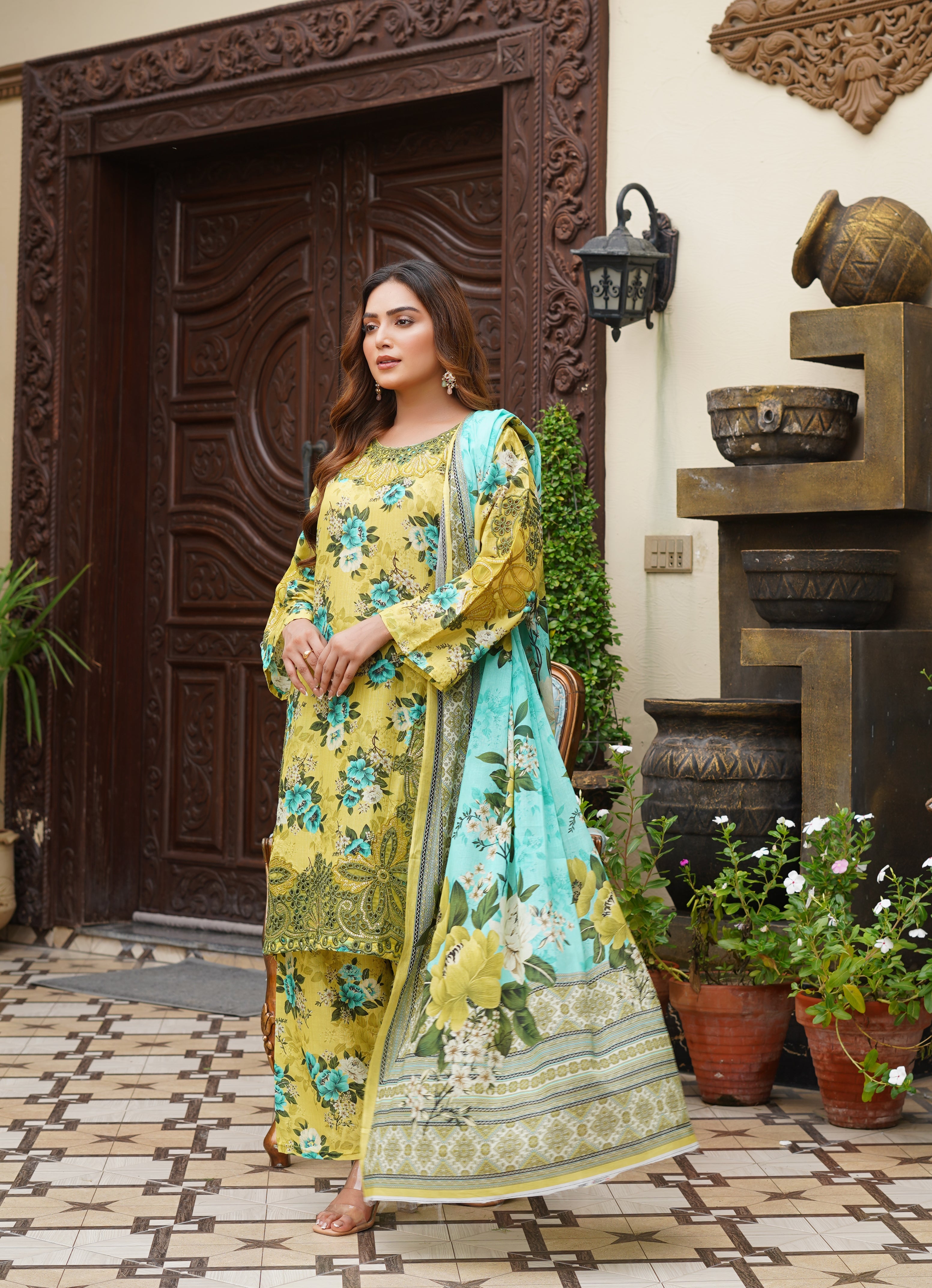 Rang E Gulposh Stitched 3 Piece Lawn Collection'2025-RNG-1208