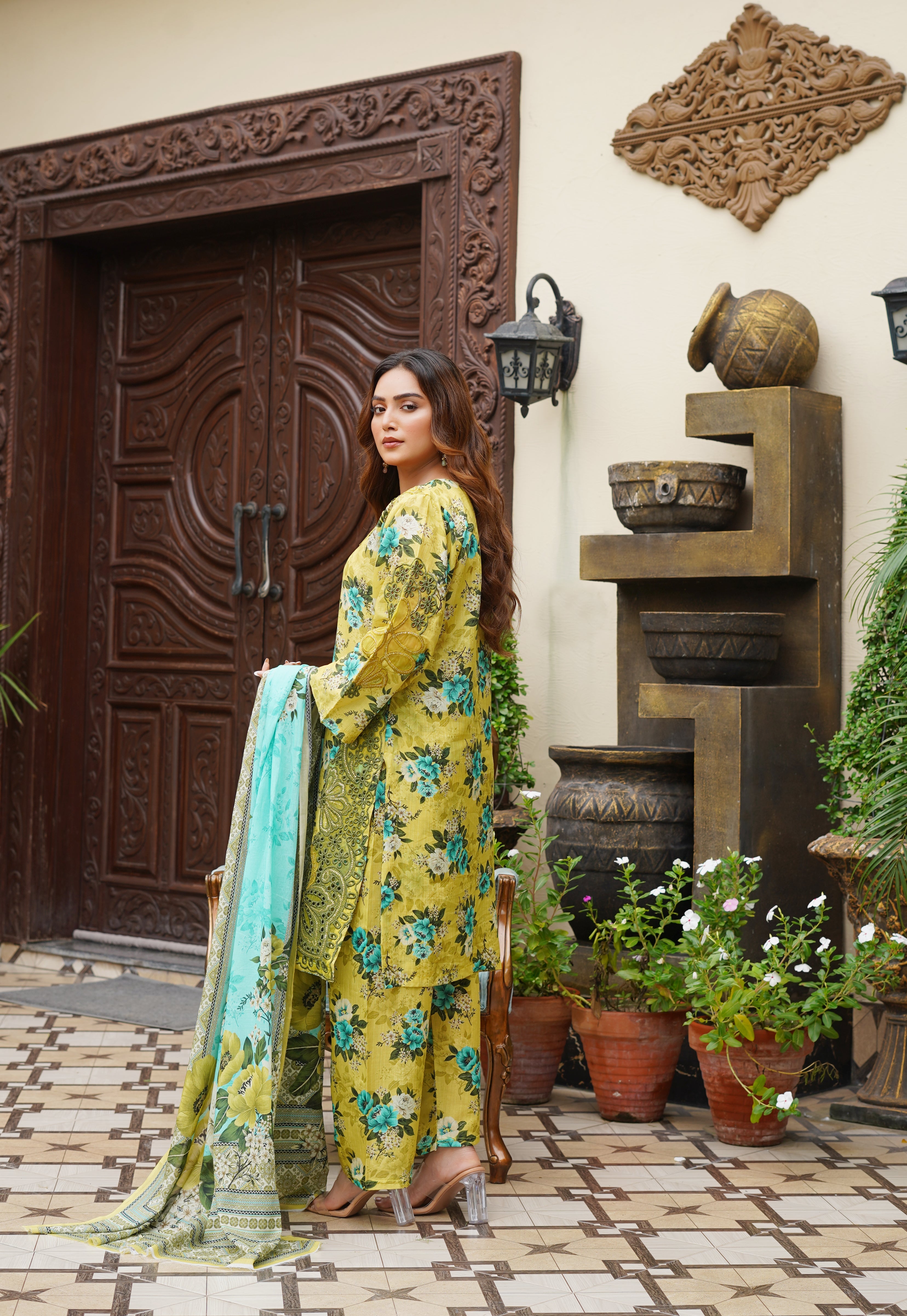 Rang E Gulposh Stitched 3 Piece Lawn Collection'2025-RNG-1208