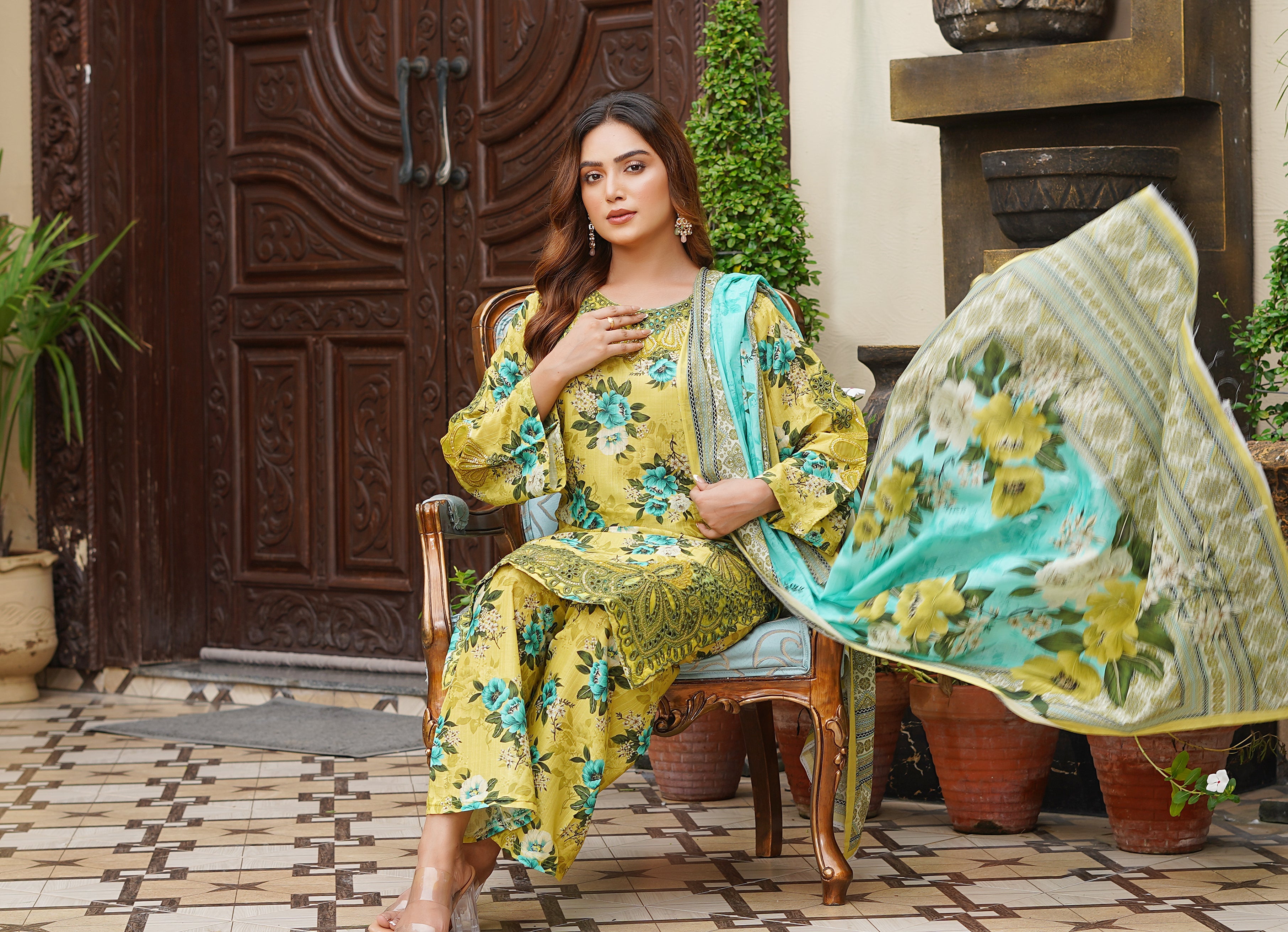 Rang E Gulposh Stitched 3 Piece Lawn Collection'2025-RNG-1208