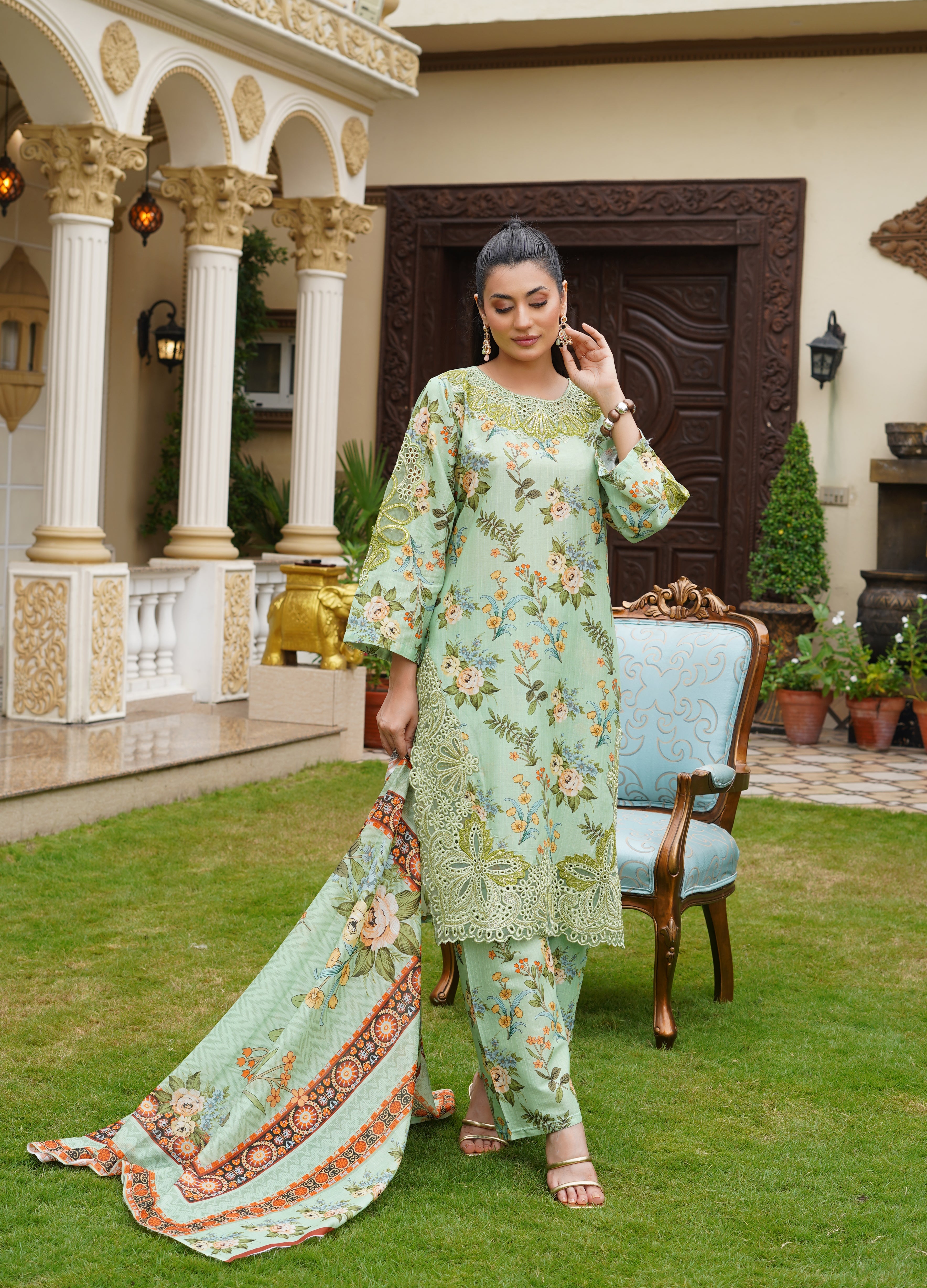 Rang E Gulposh Stitched 3 Piece Lawn Collection'2025-RNG-1211