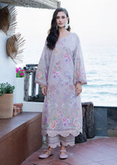 Oasis by Meerak Stitched 2 Piece Silk Lawn Kaftan-KF - 06