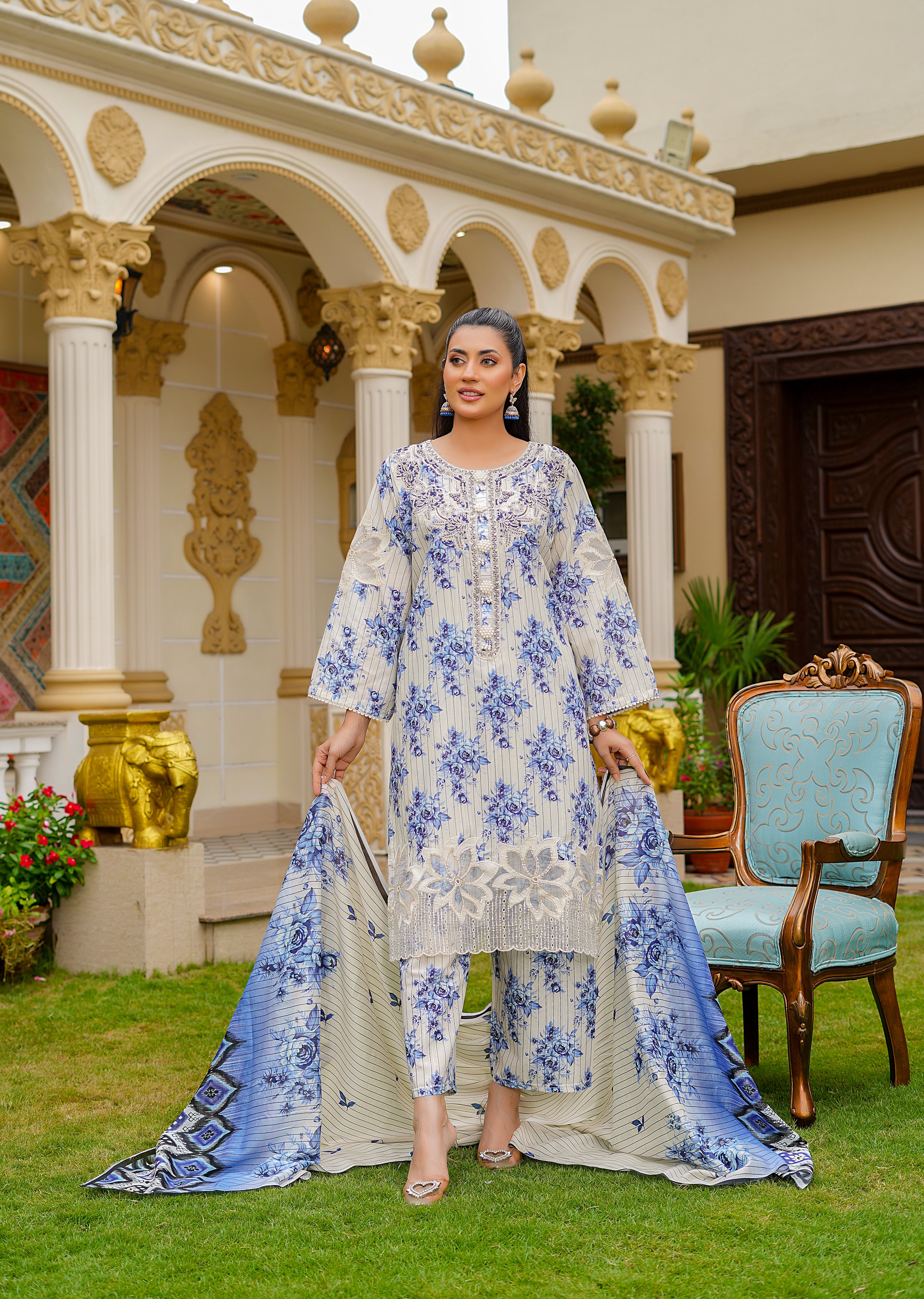 Rang E Gulposh Stitched 3 Piece Lawn Collection'2025-RNG-1206