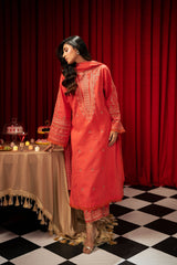 Freesia By Zouj 3 Piece Festive Edit-Burnt Saffron