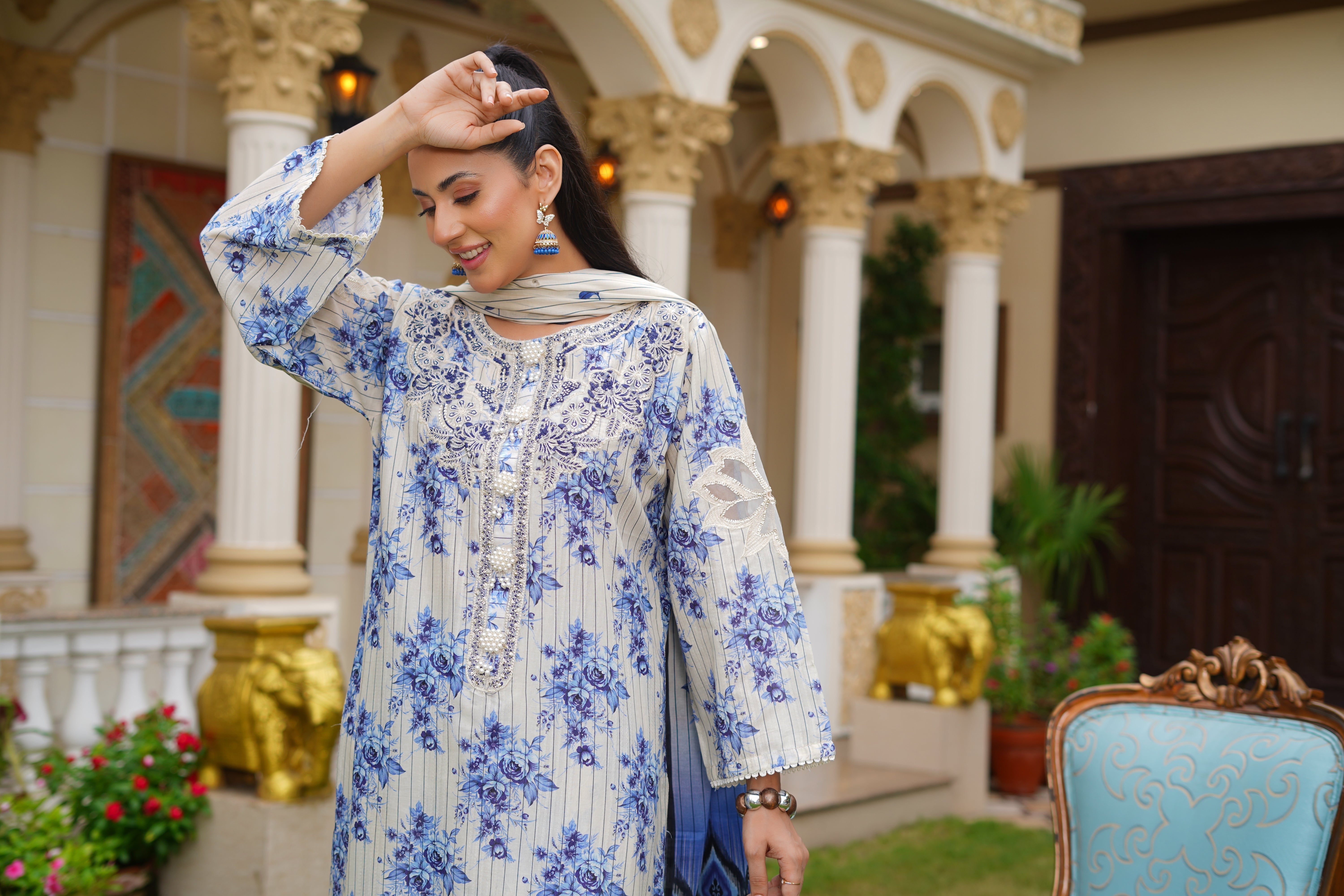 Rang E Gulposh Stitched 3 Piece Lawn Collection'2025-RNG-1206