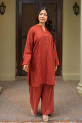 Tng By Md Solid Co Ords Collection-Nafeesa Rust