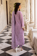 La Flora By Esra Stitched 3 Piece Emb Cambric Collection-LF-24-01