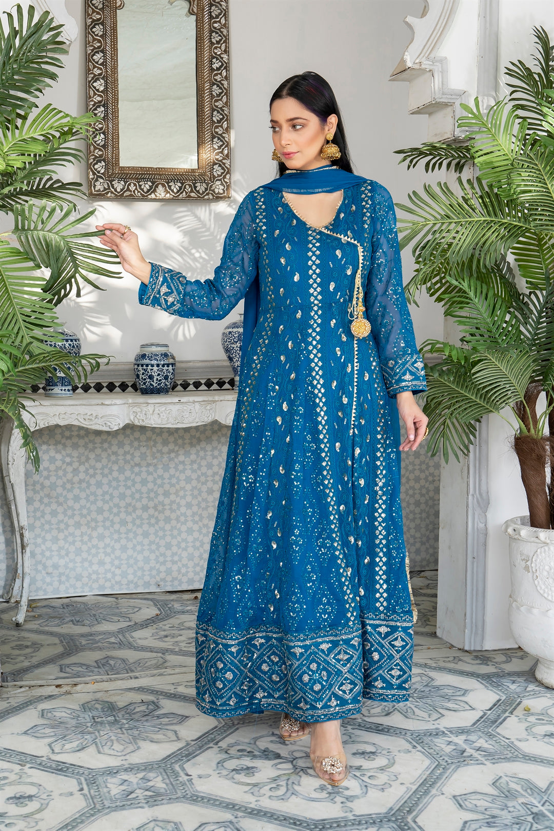 Manahils Stitched Formals Kurti 099