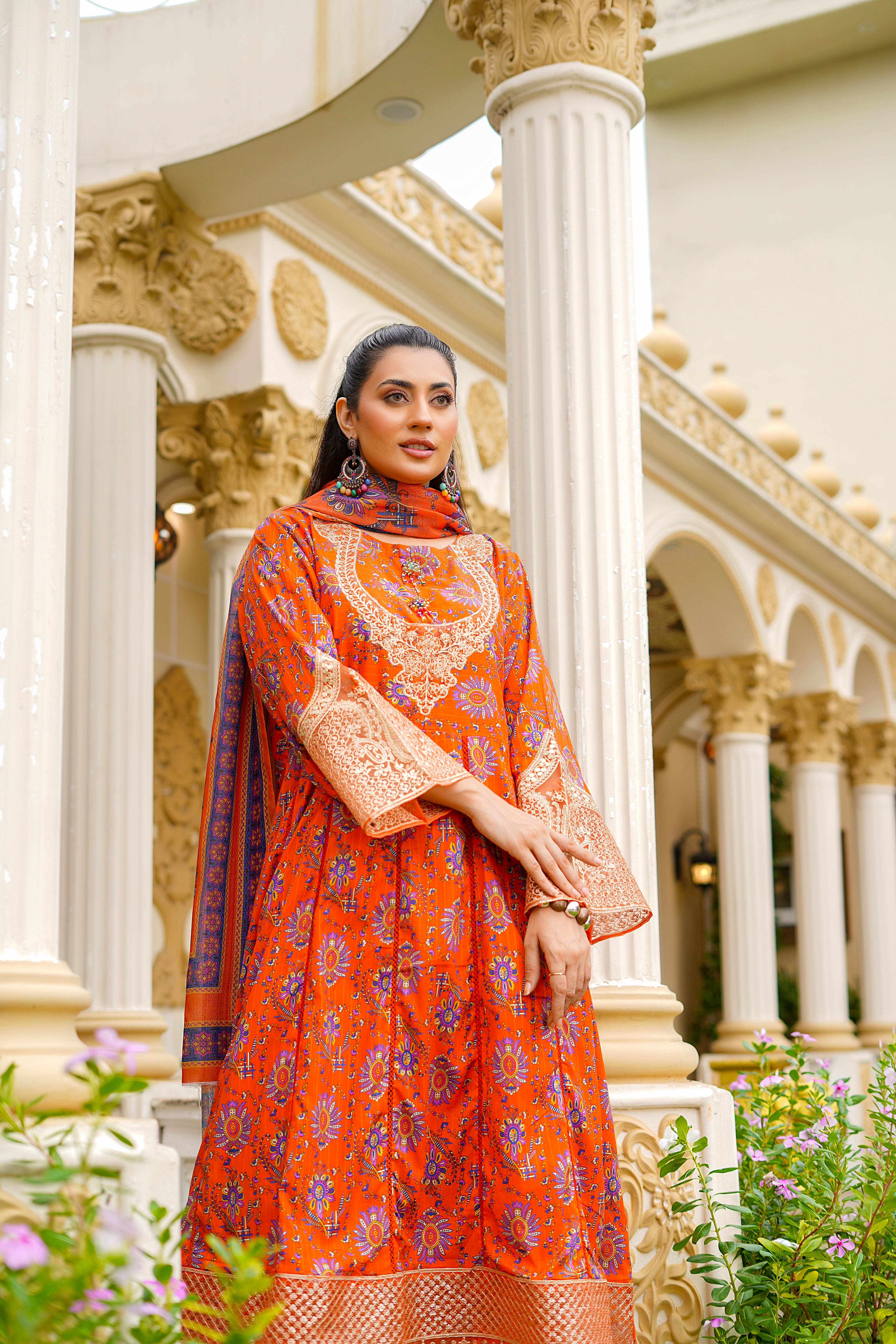 Rang E Gulposh Stitched 3 Piece Lawn Collection'2025-RNG-1215