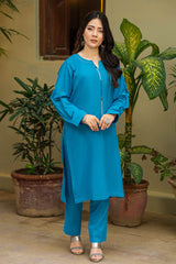 Tng By Md Solid Co Ords Collection-Aasmaan Turquoise Blue